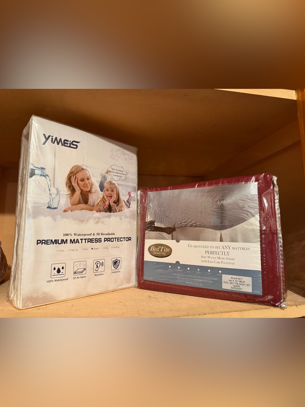 BedTite Queen Sheet Set & Yimeis waterproof mattress protector